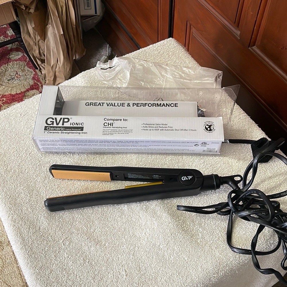 Compares to Chi GVP Ionic Generic Ceramic 1” Hair Straightening Iron